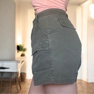 Y2K Green Utility Cargo Shorts